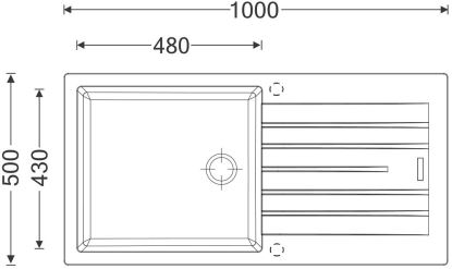 Sinks PERFECTO 1000 Titanium (1)