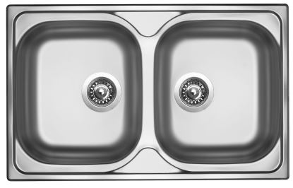 Sinks CLASSIC 800 DUO V 0,6mm matný