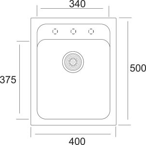Sinks CLASSIC 400 Titanium (1)