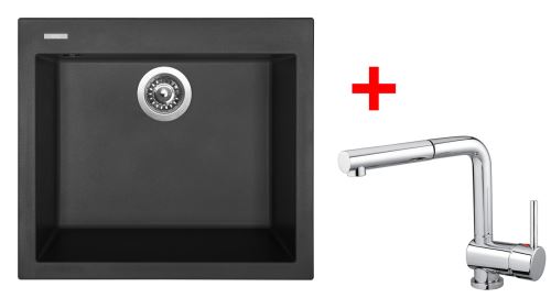 Sinks CUBE 560 NANO Nanoblack+MIX 3 P