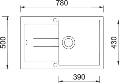 Sinks AMANDA 780 Titanium (1)