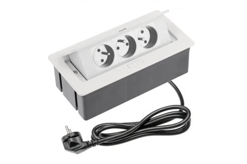 El. zásuvka SOFT Bílá 3x 230V 16A (49667)