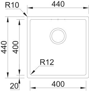 Sinks BOX 440 RO 1,0mm (1)