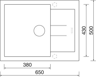 Sinks AMANDA 650 Titanium (1)