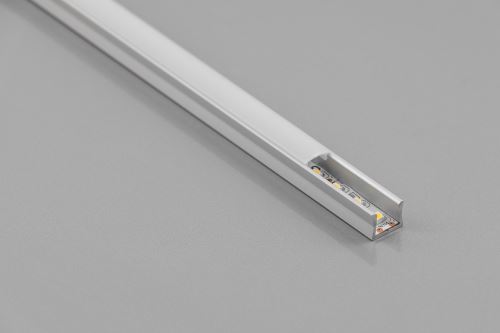 Lišta LED naložená MIKRO GLAX 2m + kr.mléčná pro LED 5mm