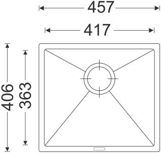 Sinks FRAME 457 Titanium (1)