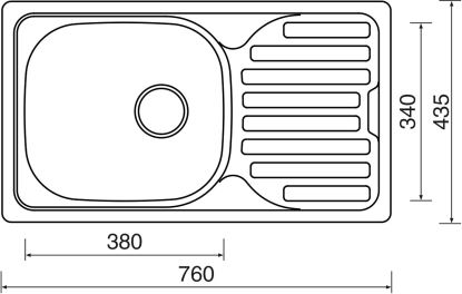 Sinks CLASSIC 760 V 0,5mm matný (1)