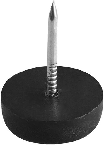 Kluzák natloukací černý pr.15mm plast s hřebíkem